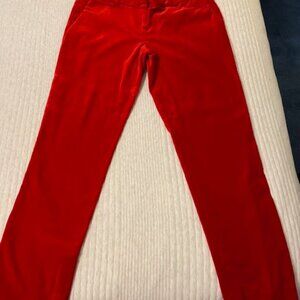 Ann Taylor Red Velvet Pants